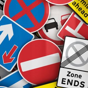 A picture of a range of safety signs